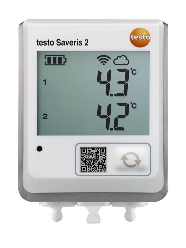 testo Saveris 2-T2 WiFi 温度记录仪 - 外置NTC温度探头或门触点插口