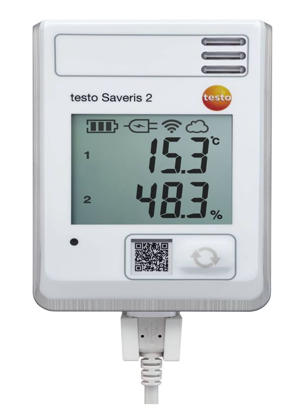 testo Saveris 2-H1 WiFi 温湿度记录仪 - 内置电容式温度湿度探头
